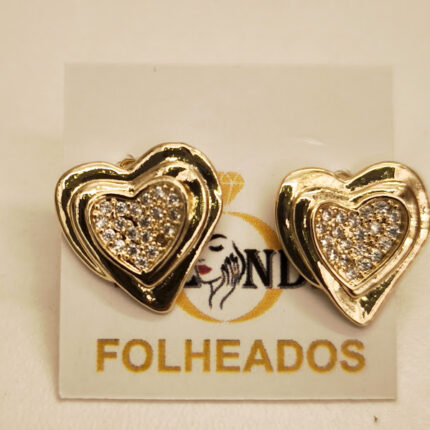 BRINCO CORAÇAO CRAVEJADO ONDULADO