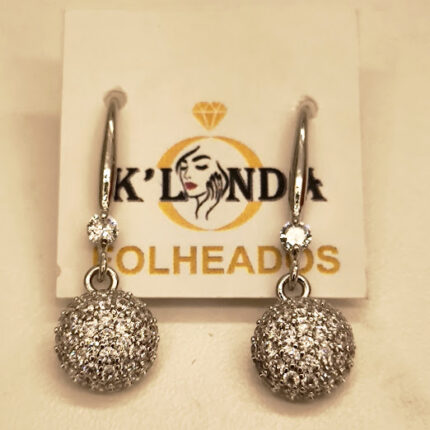 BRINCO GANCHO BOLA CRAVEJADA RODIO