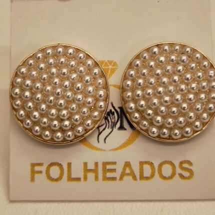 BRINCO REDONDO COM PEROLAS