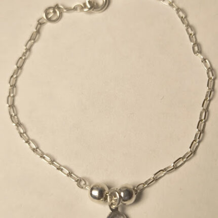 PULSEIRA BOLA-PONTO DE LUZ - PRATA 925